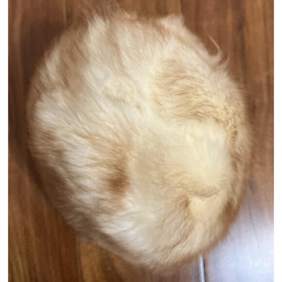Womens Cone Beehive Fur Small Hat Vtg 60s MOD Winter Cap Elegant Classy White main image 11